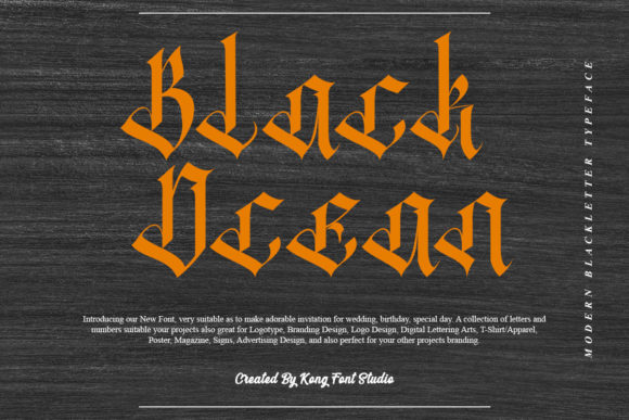 Discover Black Ocean: A Bold Blackletter Font for Impactful Design