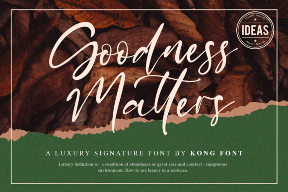 Goodness Matters: A Playful Handwritten Script Font
